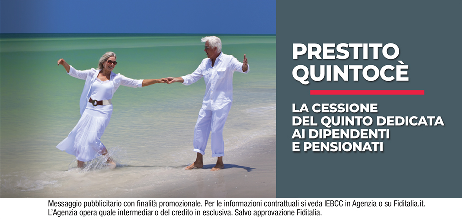 AGENZIA PUGGIONI MAURIZIO Fiditalia | Nuoro | Cessione del Quinto Quintocè - Un consulente dedicato per i progetti di dipendenti e pensionati. Messaggio pubblicitario con finalità promozionale. Per le informazioni contrattuali si veda IEBCC in Agenzia o su Fiditalia. it. L’Agenzia opera quale intermediario del credito in esclusiva. Salvo approvazione Fiditalia.
