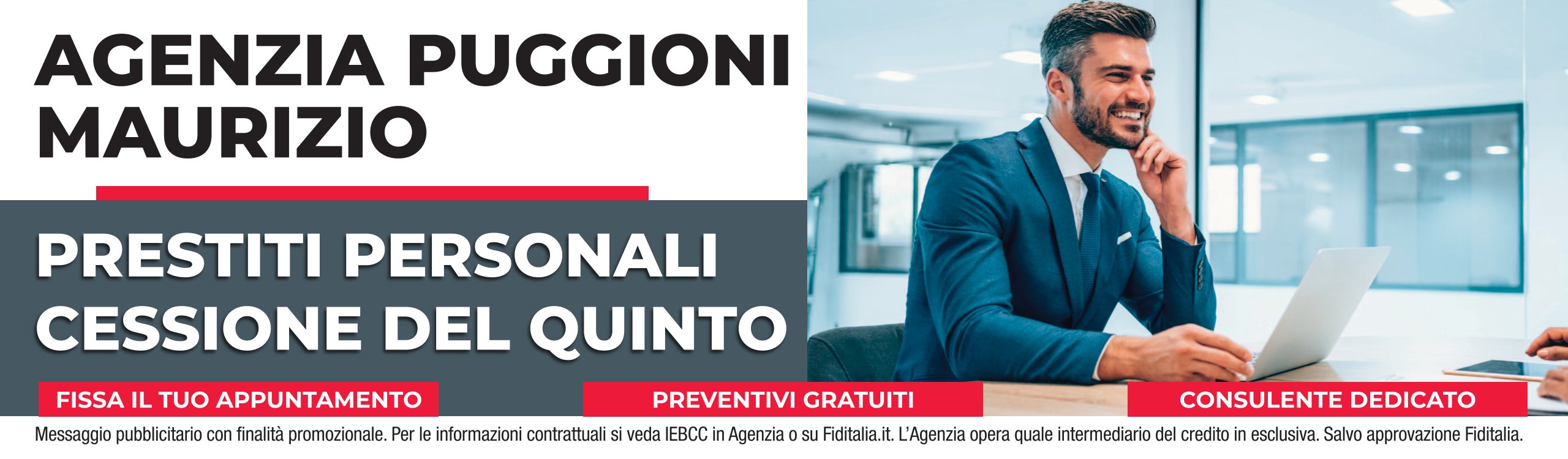 Contatti AGENZIA PUGGIONI MAURIZIO filiali Fiditalia - Prestiti personali, Cessione del quinto
